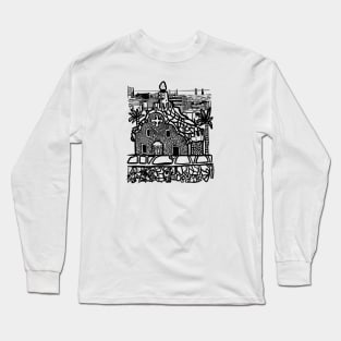 Barcelona city Spain parc guell architecture Long Sleeve T-Shirt